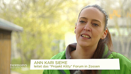 Ann-Kari leitet das Kittyprojekt im aktion tier Tierheim Zossen