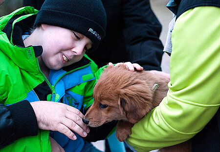 Maurice und ein Tierheim-Hund