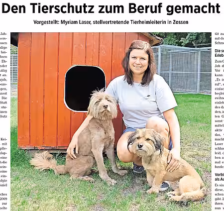 11. Oktober 2017 | Wochenspiegel Zossen | Den Tierschutz zum Beruf gemacht